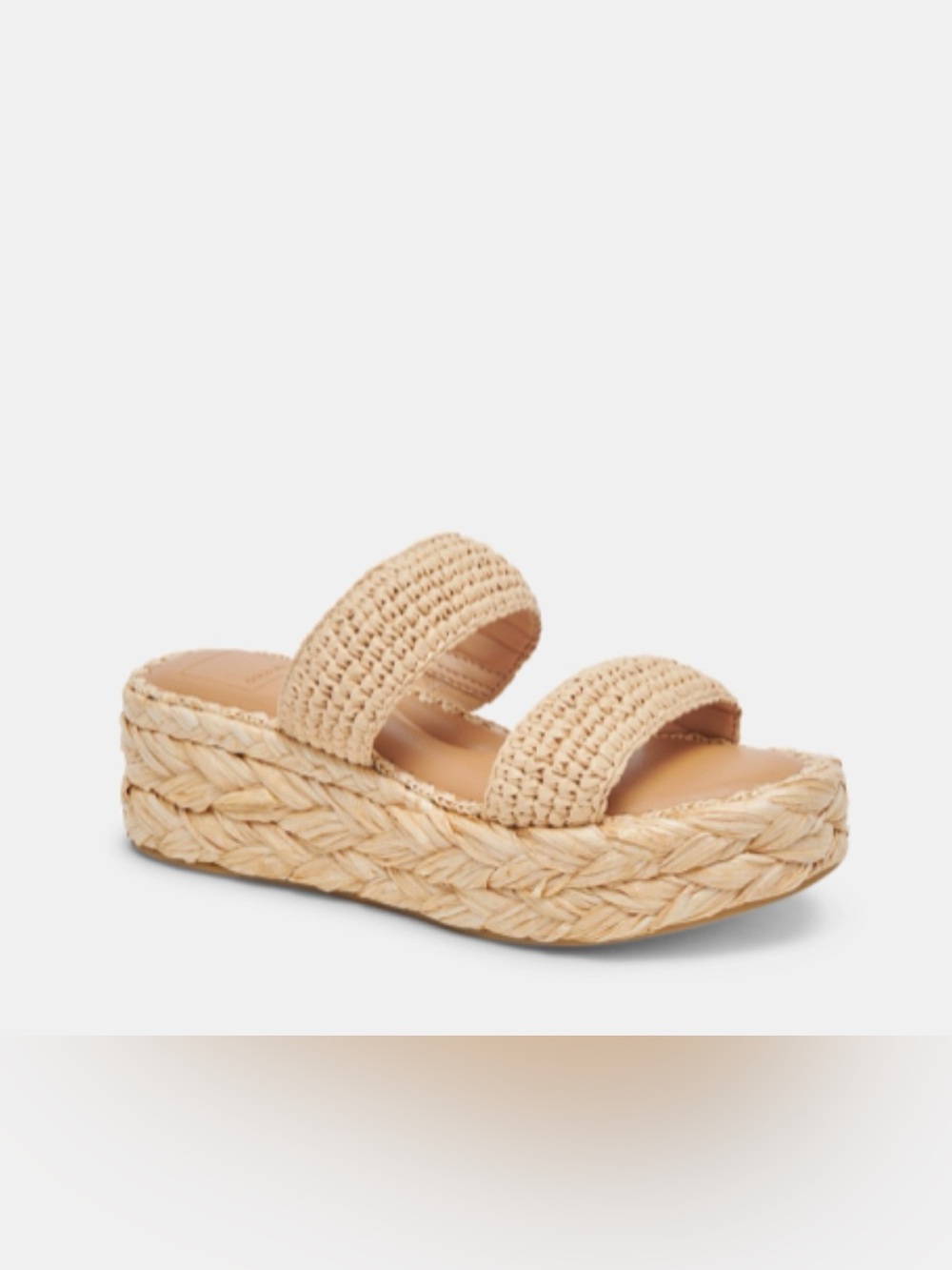 NWOT Dolce Vita Corla  Braided Platform
Sandal in Natutal Raffia